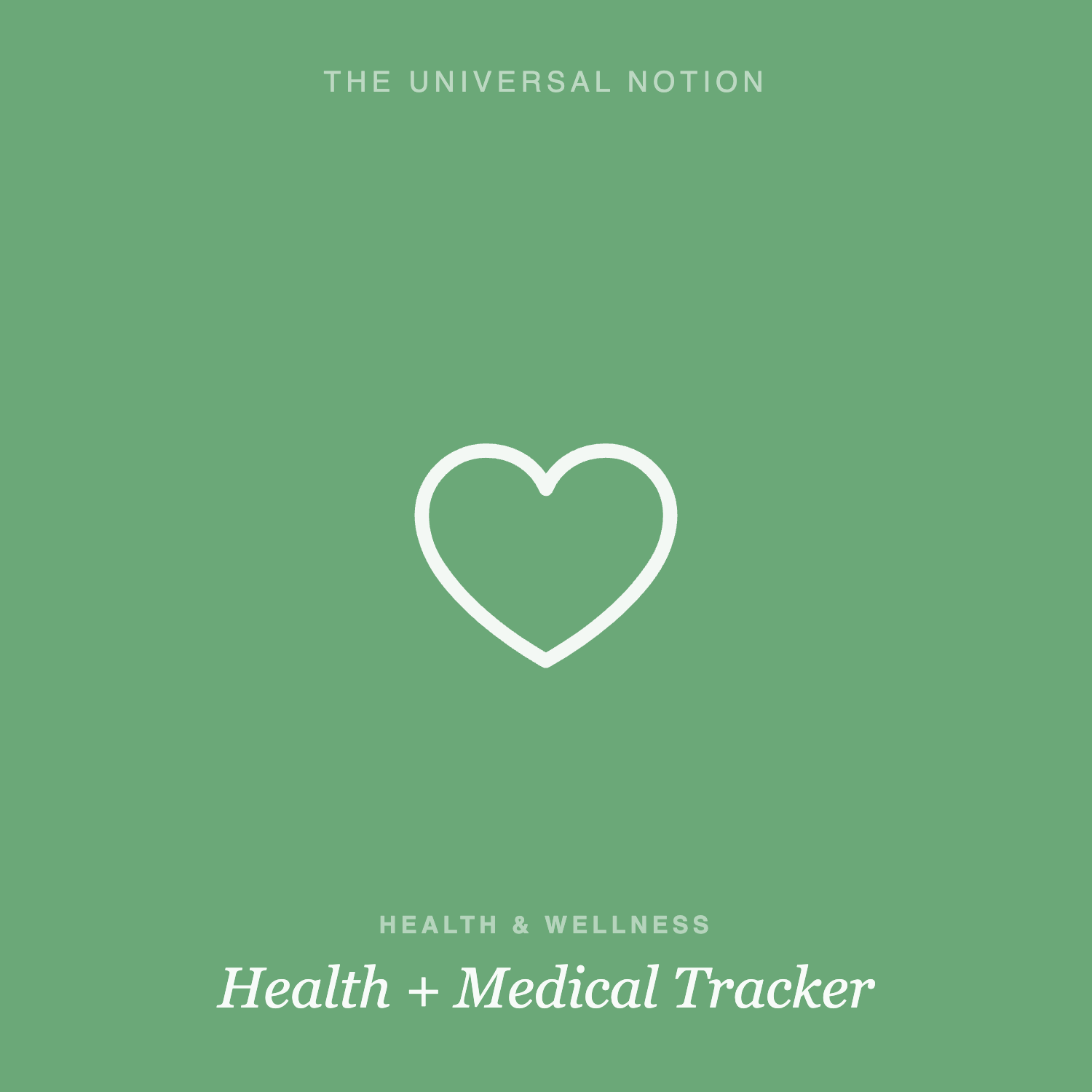 Health + Medical Tracker — Notion template for appointments and health goals