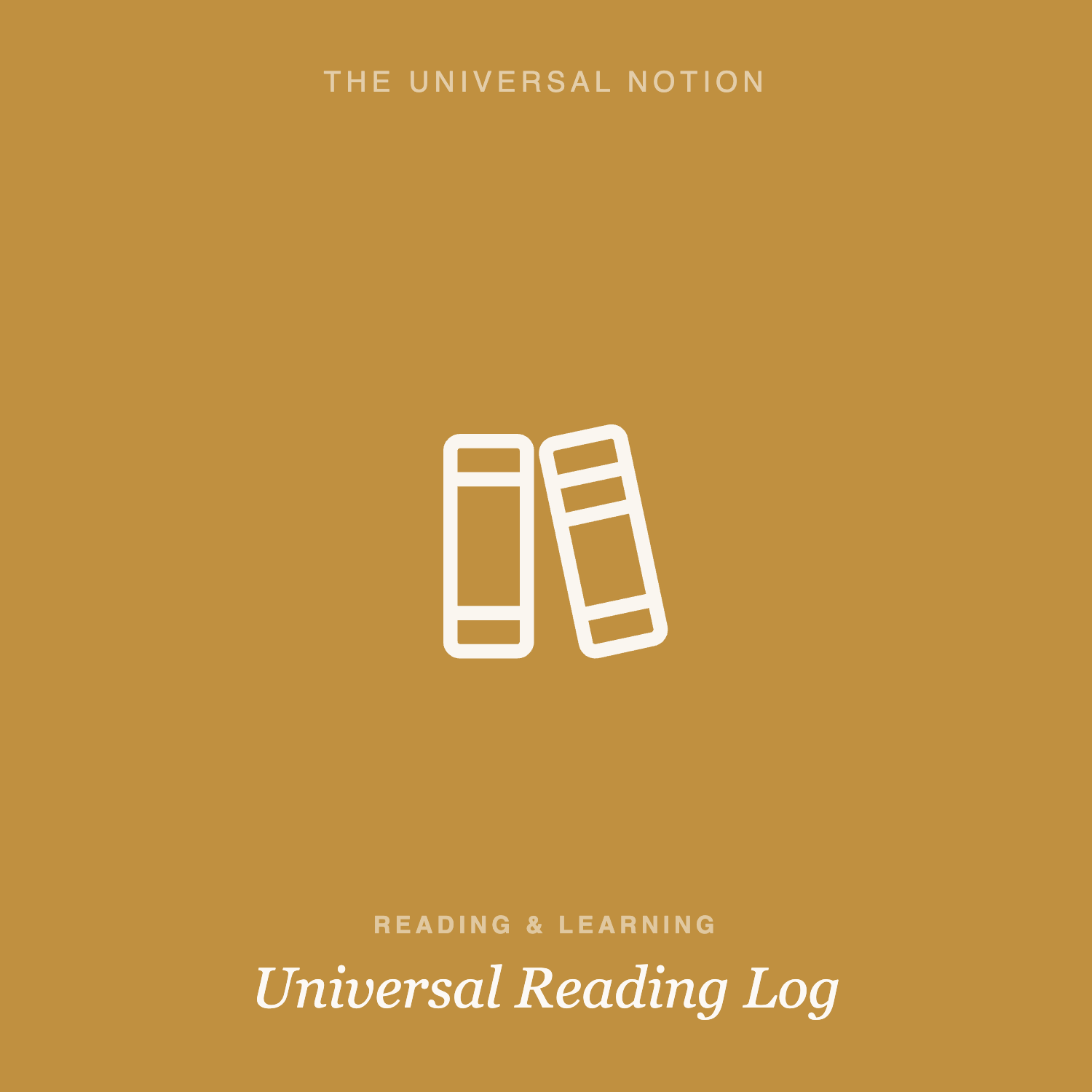 Universal Reading Log — Notion template for tracking books with ratings and notes
